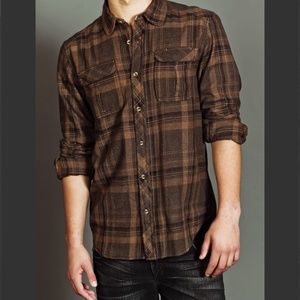 Nüco Plaid mens button down flannel shirt